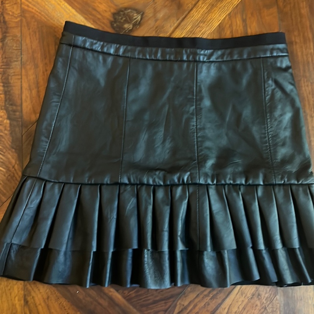 GEREN FORD lamb leather new skirt womens pleated mini